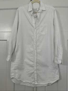 Frank & Eileen  Mary White Denim Shirt Dress